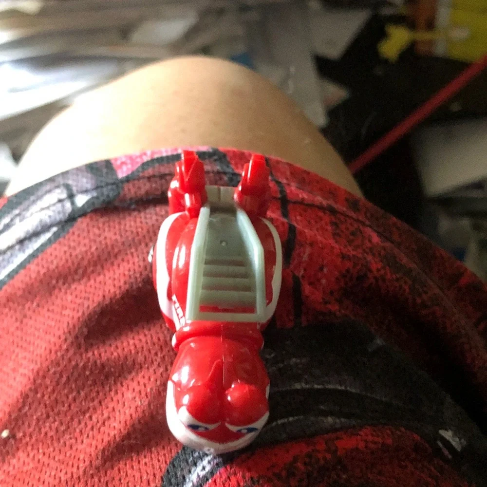 Red and White Toy Rescue Vehicle Figure